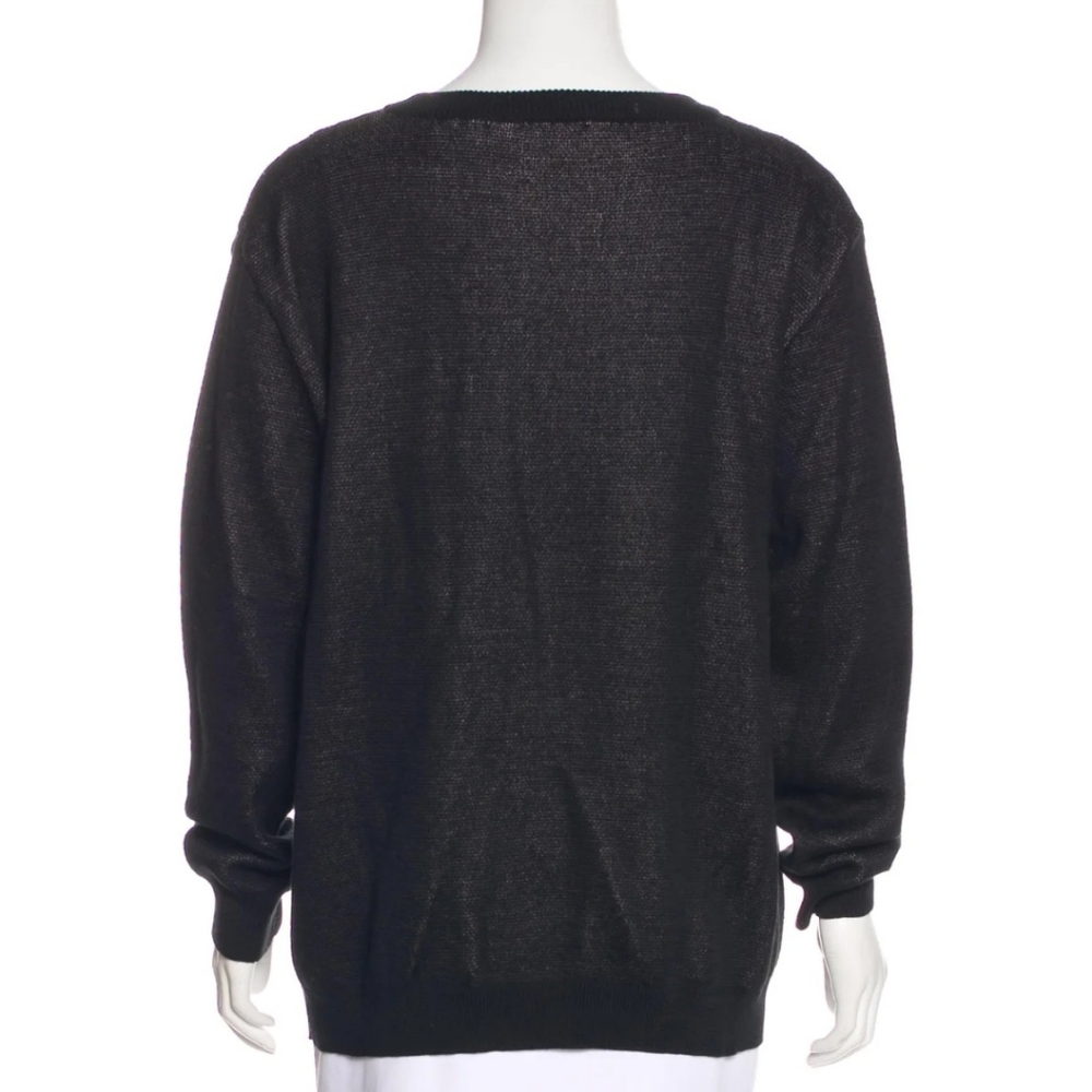 Rachel Comey Black Floral Sweater Peruvian made - Picture 3 of 8